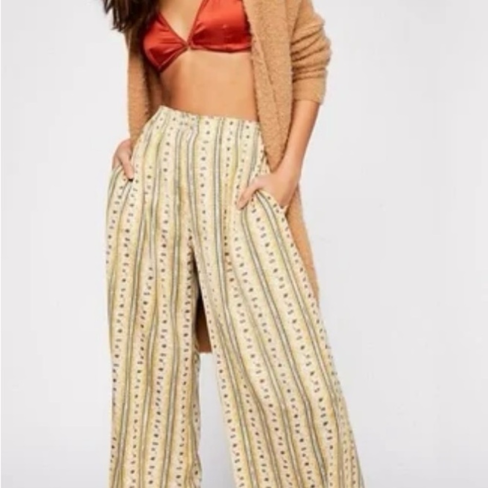 Free People Intimately Soft Yellow Lounge Pants Sz S